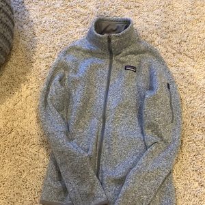 Patagonia, womens small, gray zip up